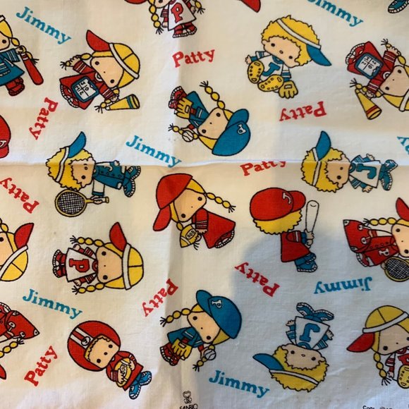 RARE LOT OF 3 VINTAGE 1970S SANRIO PATTY AND JIMMY HANDKERCHIEFS - Picture 11 of 16